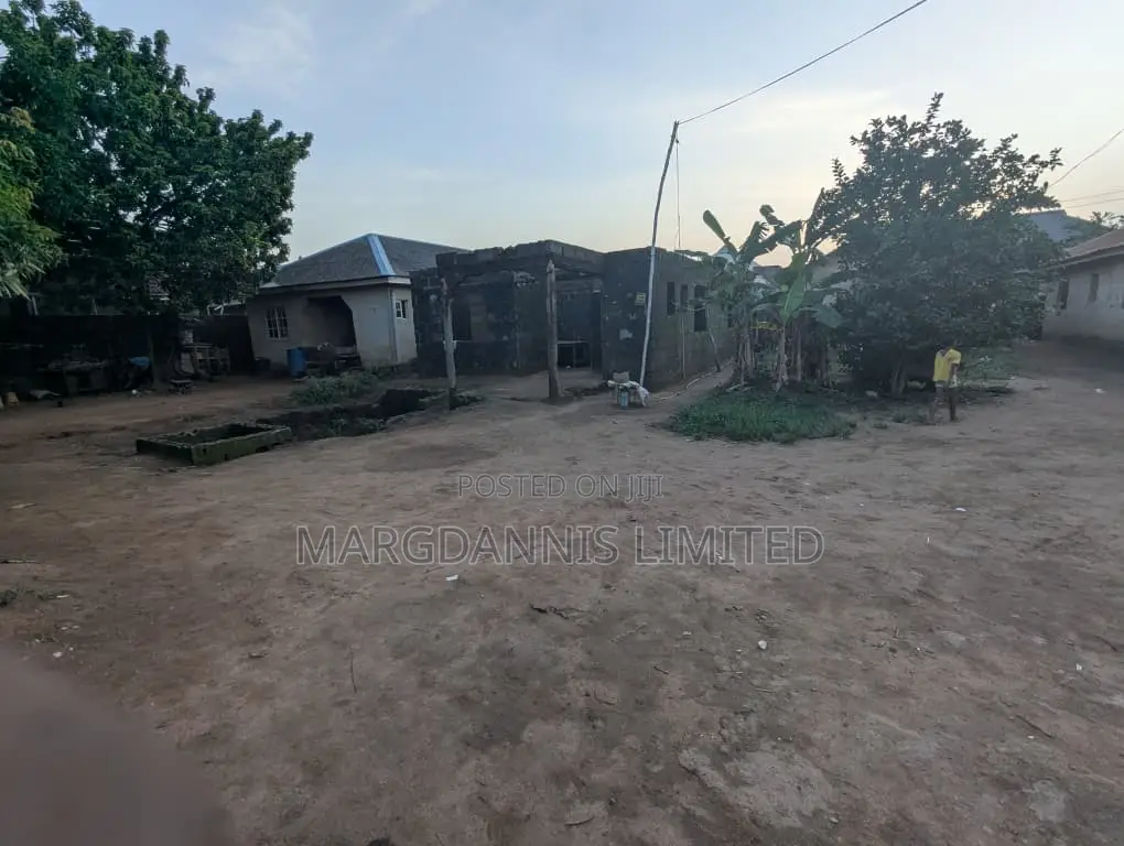 For Sale, Half Plot of Land + Uncompleted 5 Beds Bungalow, Off Igbe Ik