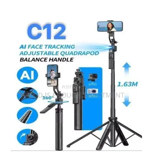 C12 Al Auto Face Tracking Tripod 360 Degree Rotation