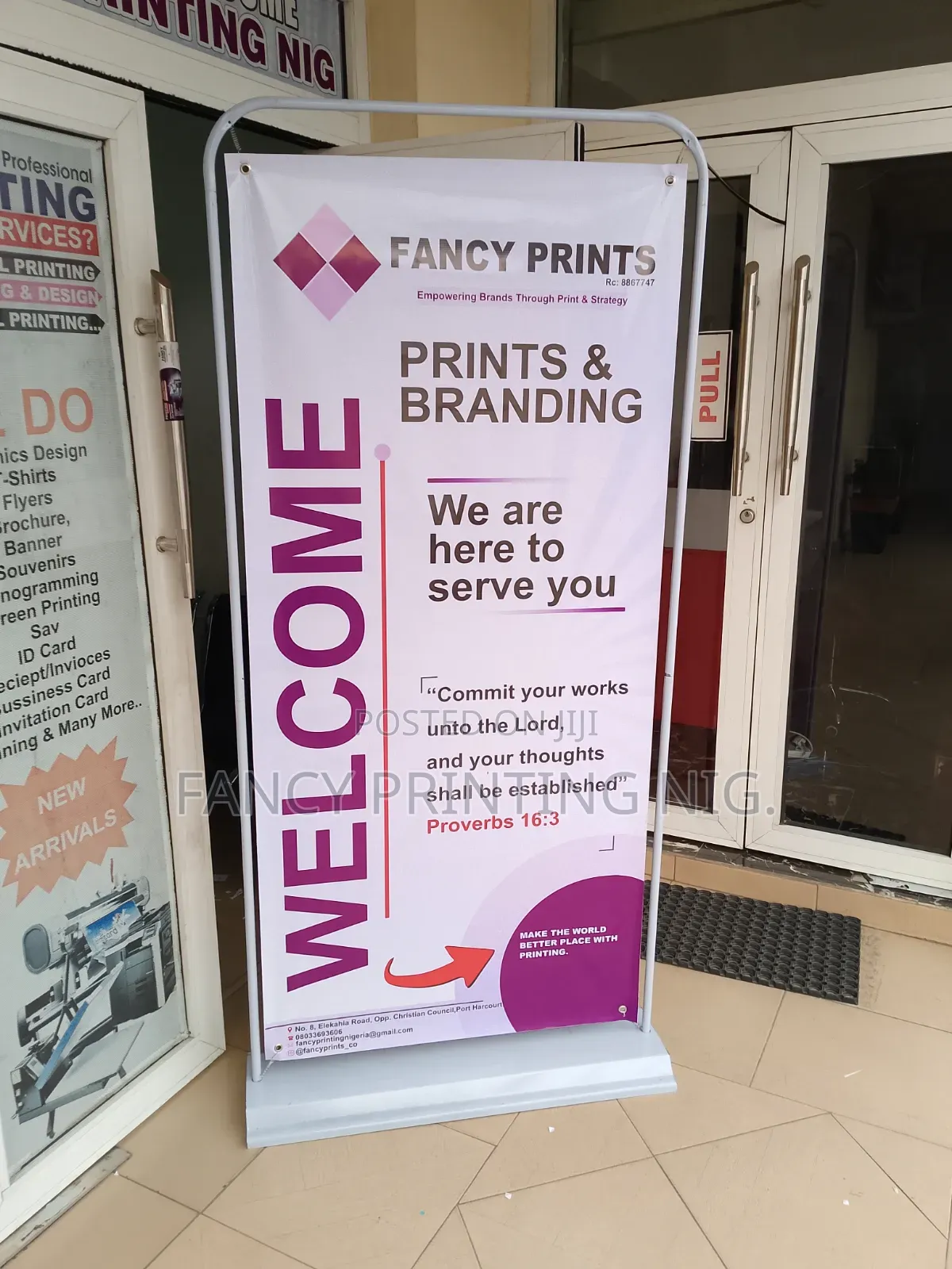 Outdoor Banner Stand With PVC Banner Printing