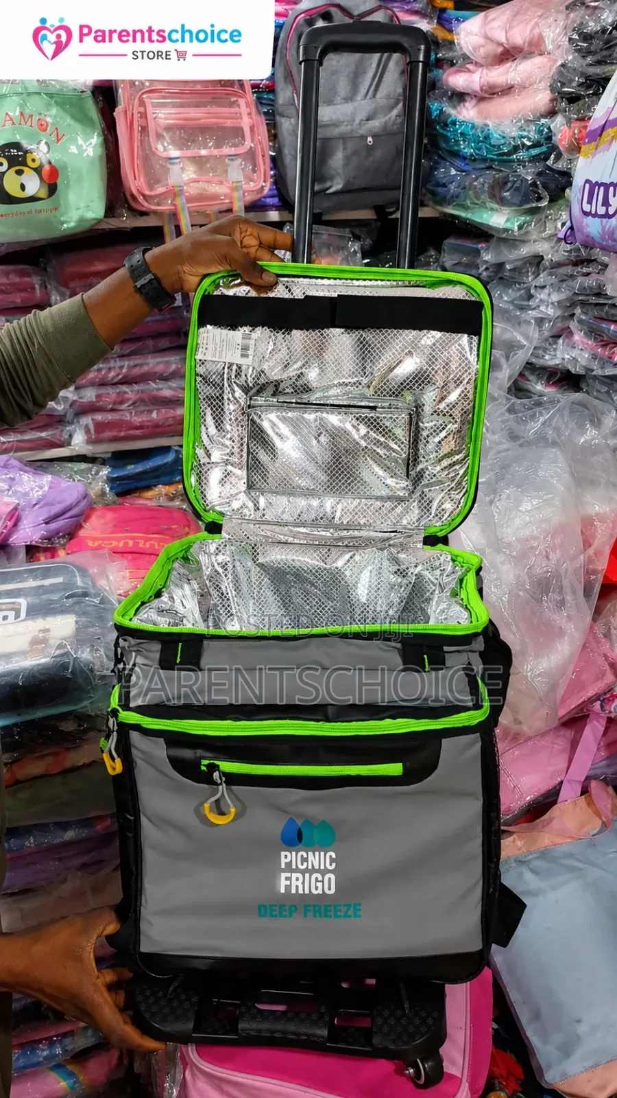 Collapsible Rolling Cooler Bag- 60cans/22.5l