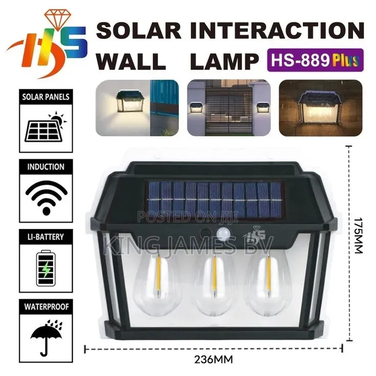 Smart Solar Triple Filament Wall Light – Bright Styly Security Light