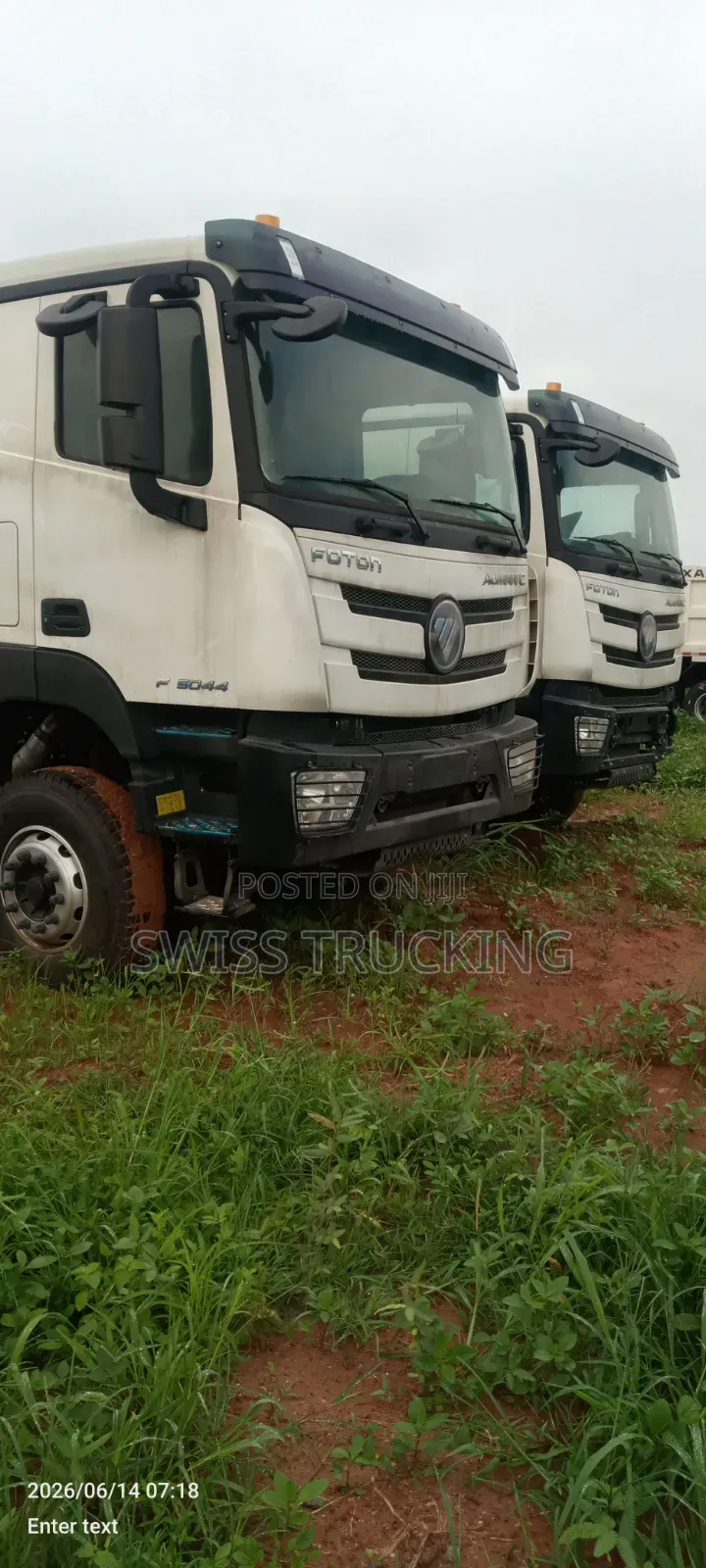 45 Tons CNG Foton Dump Trucks 2025 White