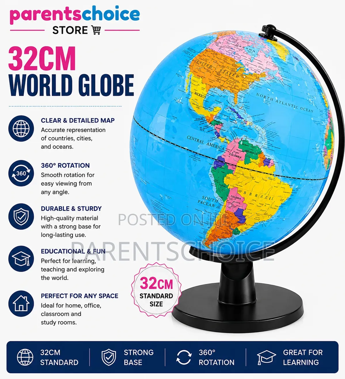 32cm World Globe