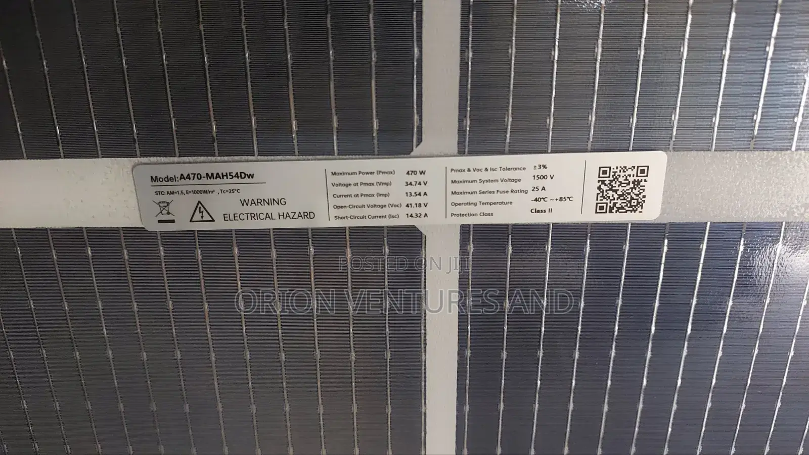 Aiko 470 Watts Bifacial Solar Panels - Black Face