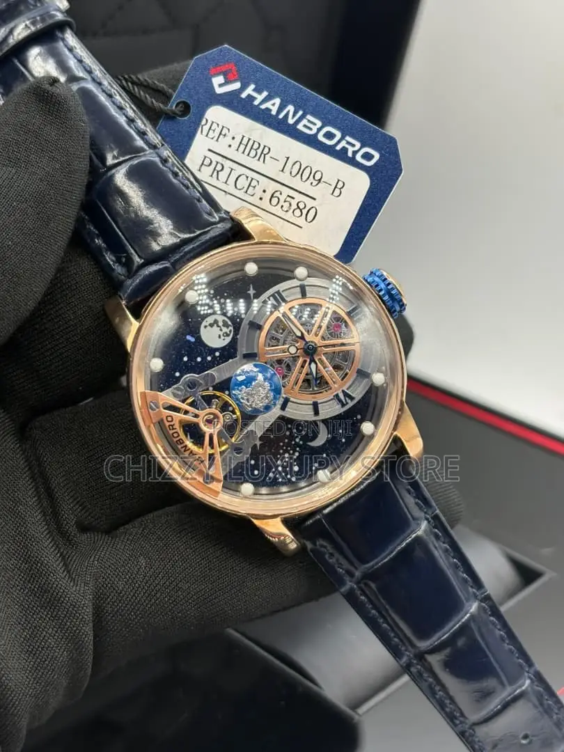 Hanboro Authentic Quality Luxury Men Automatic Engine Wristwatch