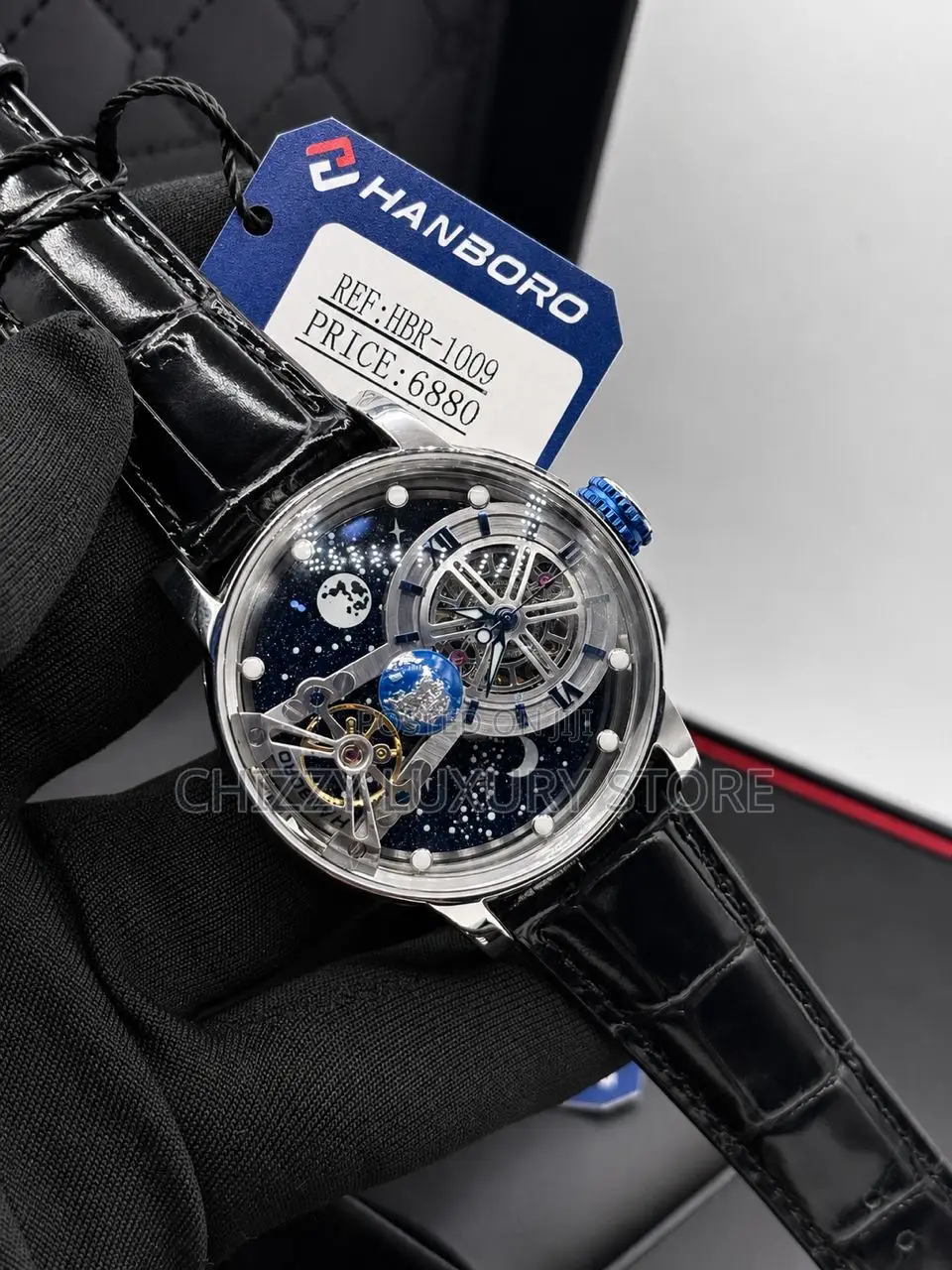 Hanboro Authentic Quality Luxury Men Automatic Engine Wristwatch