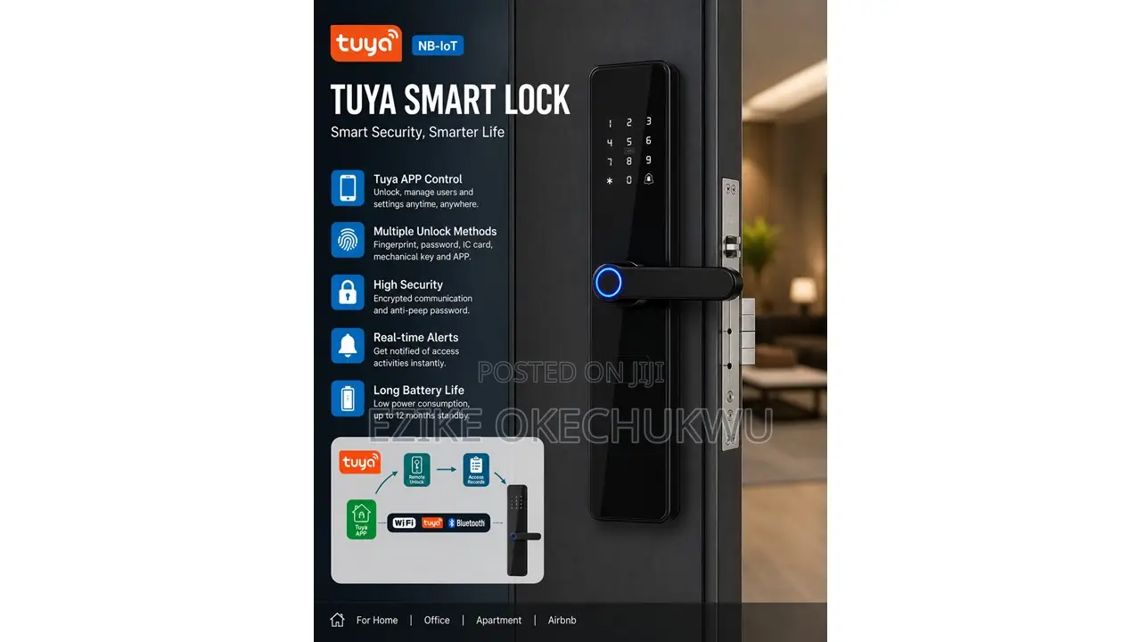 Fingerprint Tuya Smart Door Lock