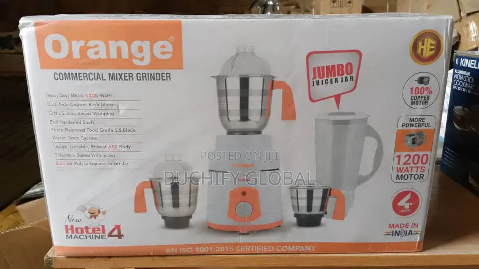 Orange Mixer Grinder 4 in 1