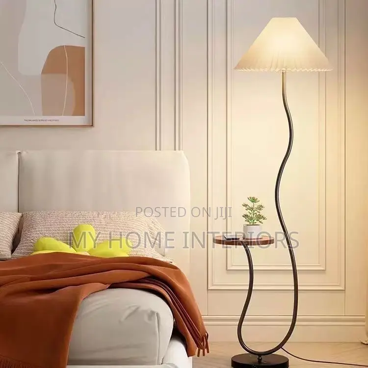 French Retro Style Floor Lamp Shelf