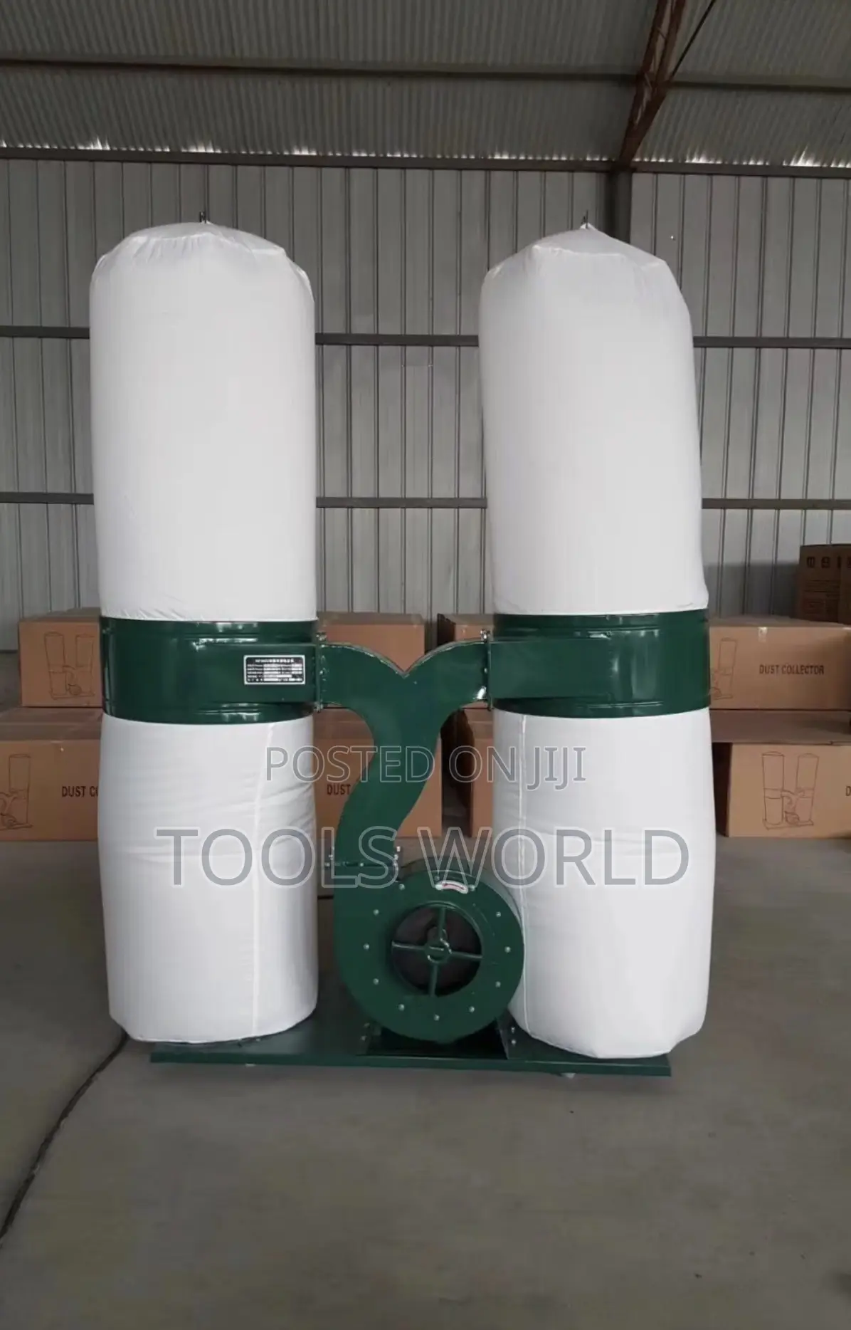 7.5kw Industrial Double Barrel Wood Dust Collector for Workshops