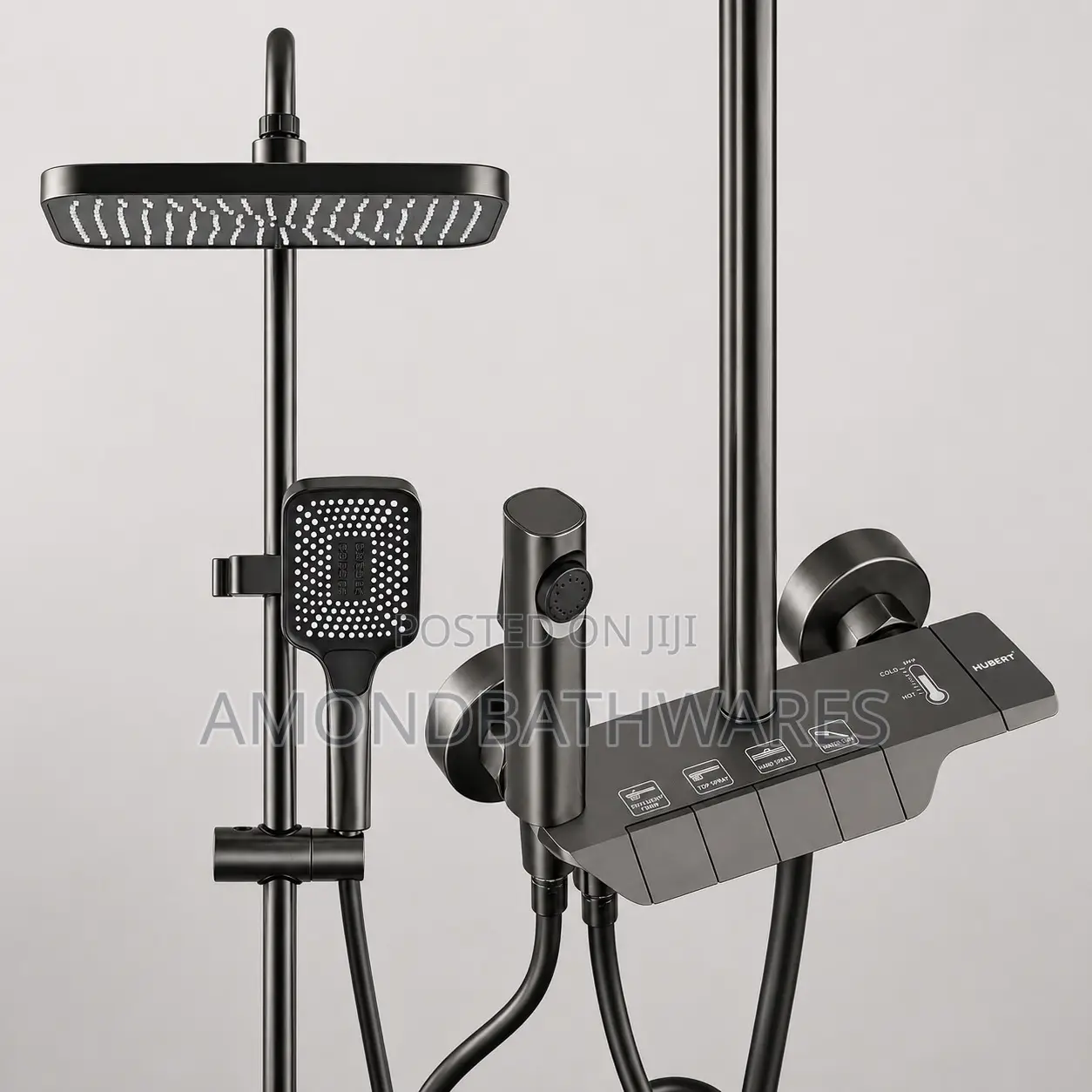 Matt Black Piano Shower Amond 001