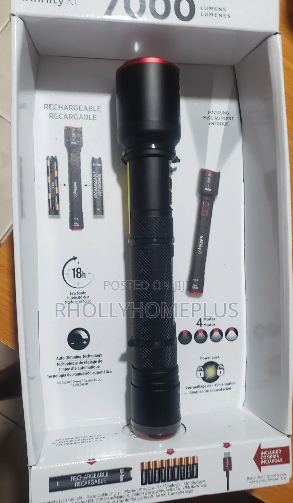 Infinity X1 7000 Lumen Rechargeable Led Flashlight/Torch.