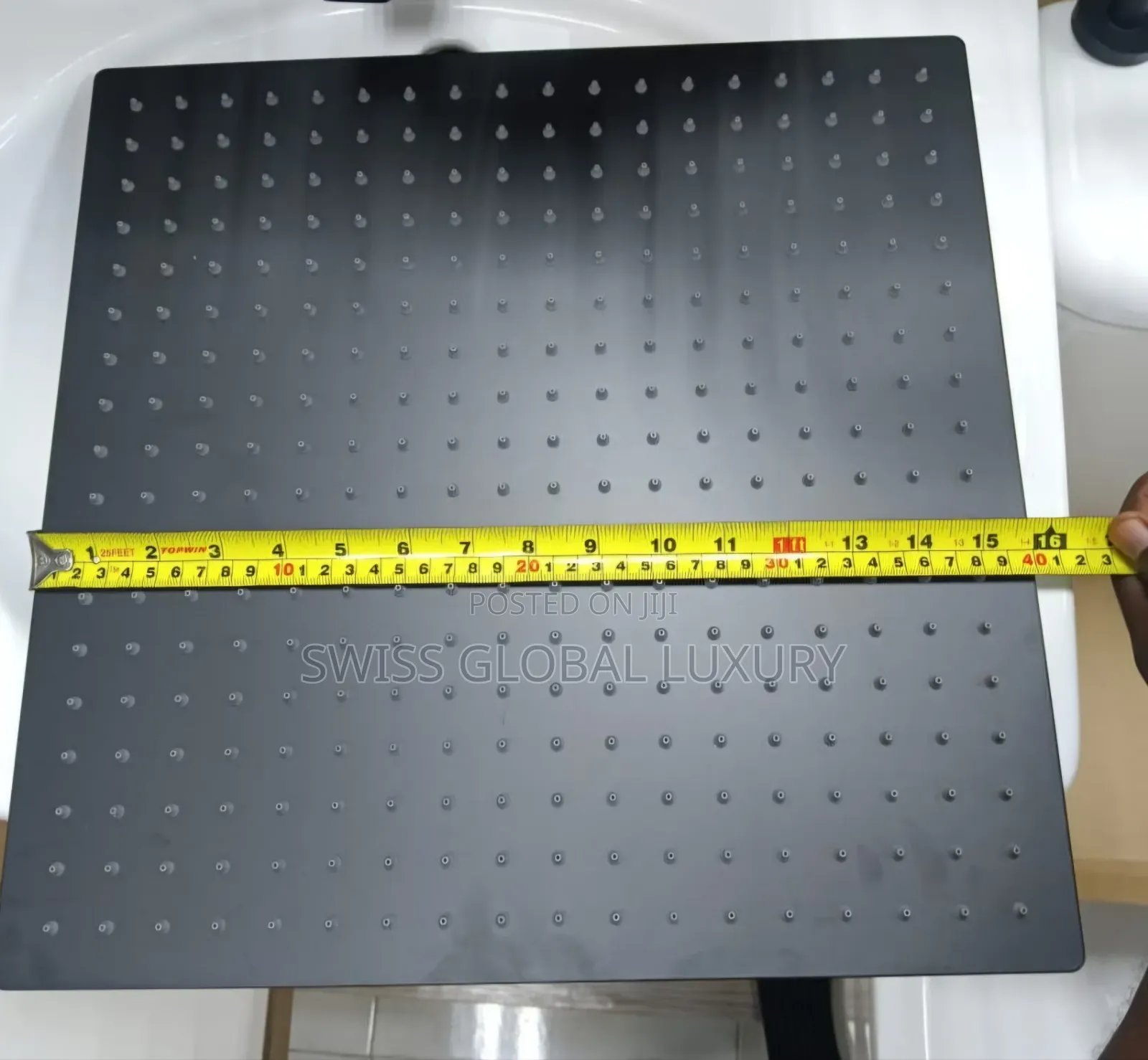 High Quality 40x40cm Black Shower Rose