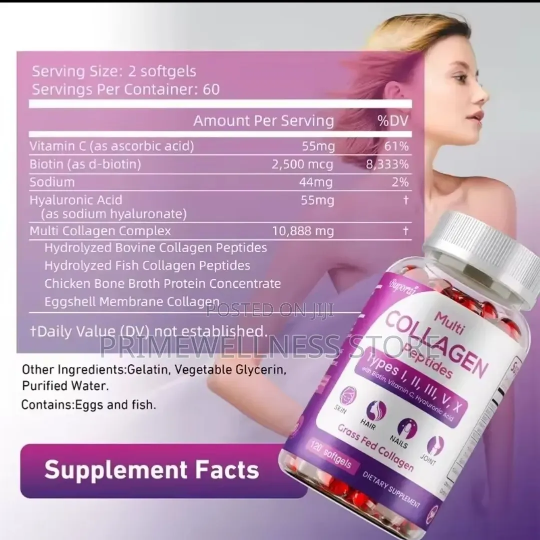 Multi Collagen Peptides (Grass Fed Collagen) 120 Soft Gel