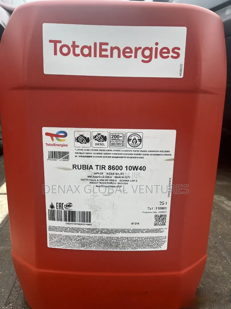 Total Rubia Tir 8600 10w40 Premium Synthetic Oil 20l