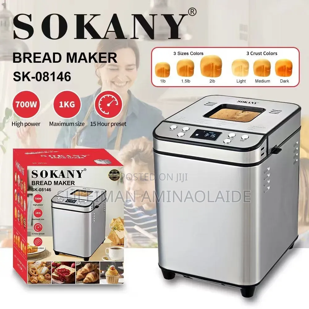 Sokany Bread Maker Machine 700w 1kg