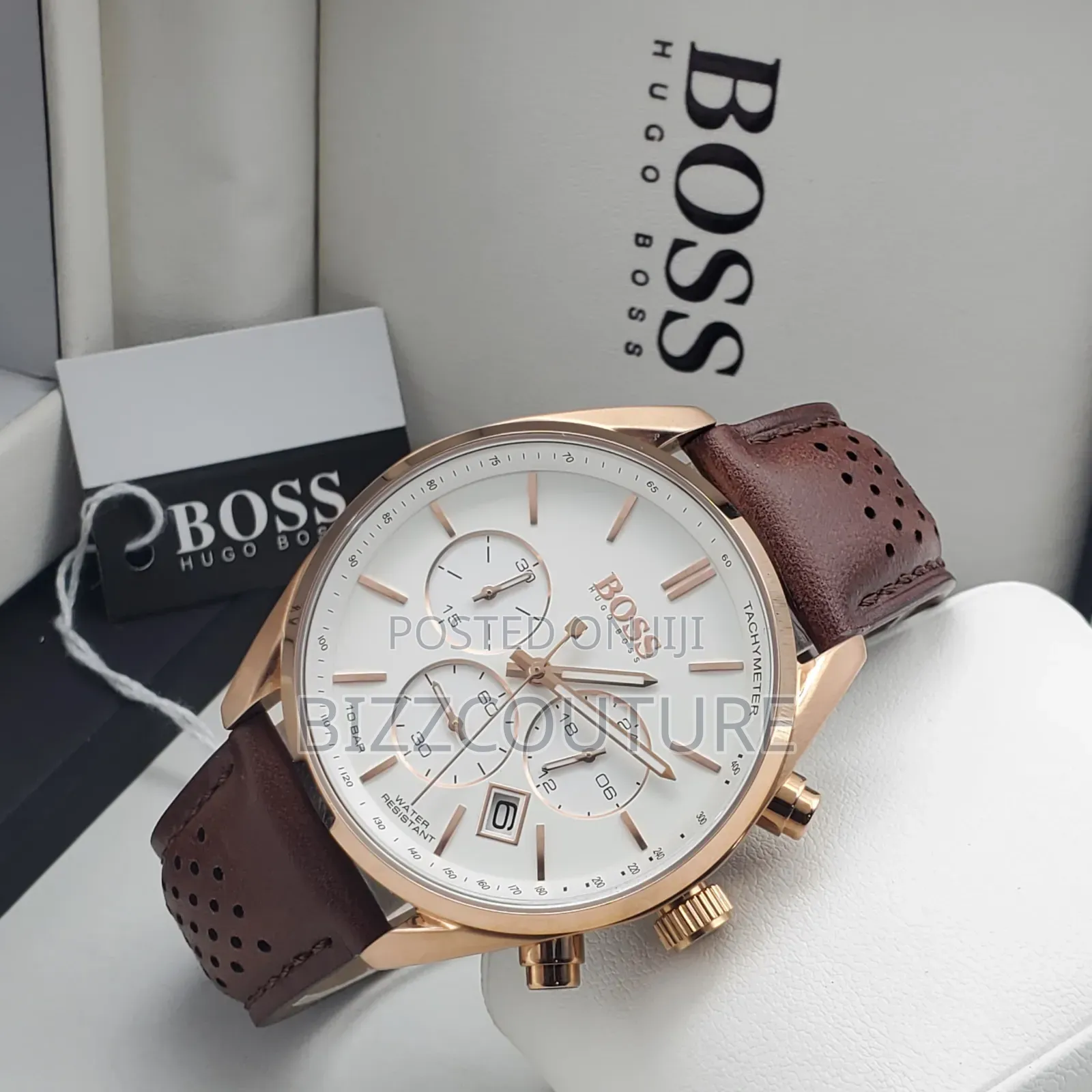 Original Boss Leather Strap Watch Available in Store