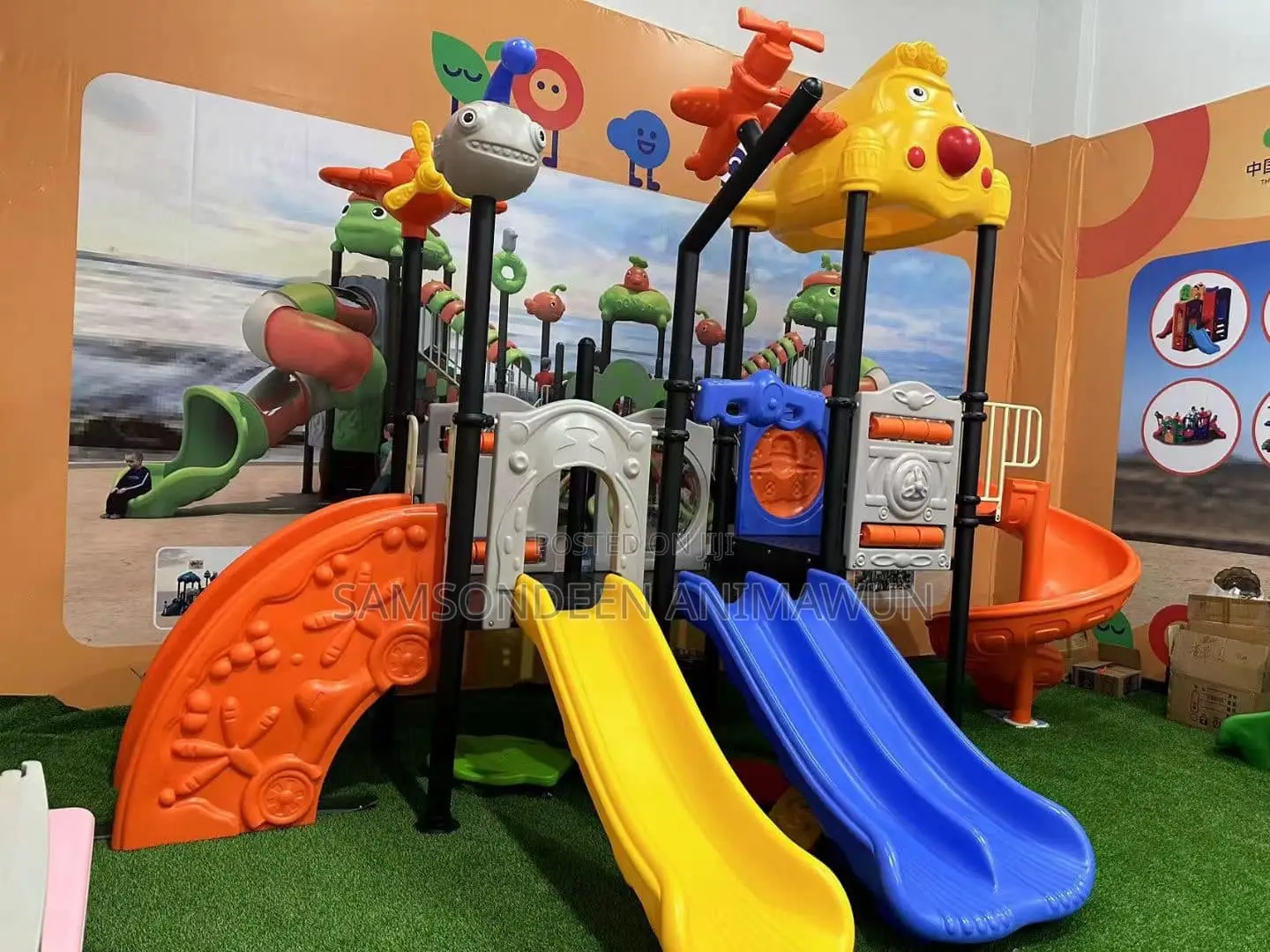 Premium Children’S Play Station With Tunnel, Climber Slides