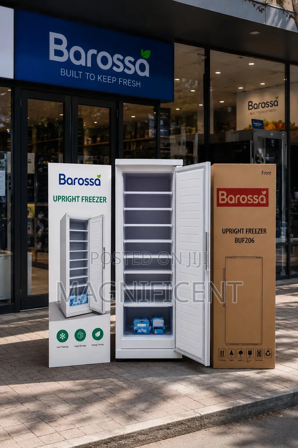 Barossa Buf206 Upright Freezer – Large Capacity Fast Freezing Refriger