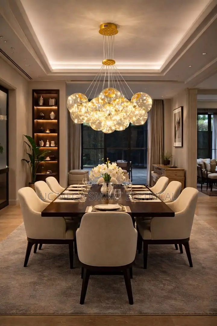 Nordic 3d Moon Planet Chandelier Modern Bubble Bdesign Pendant Light