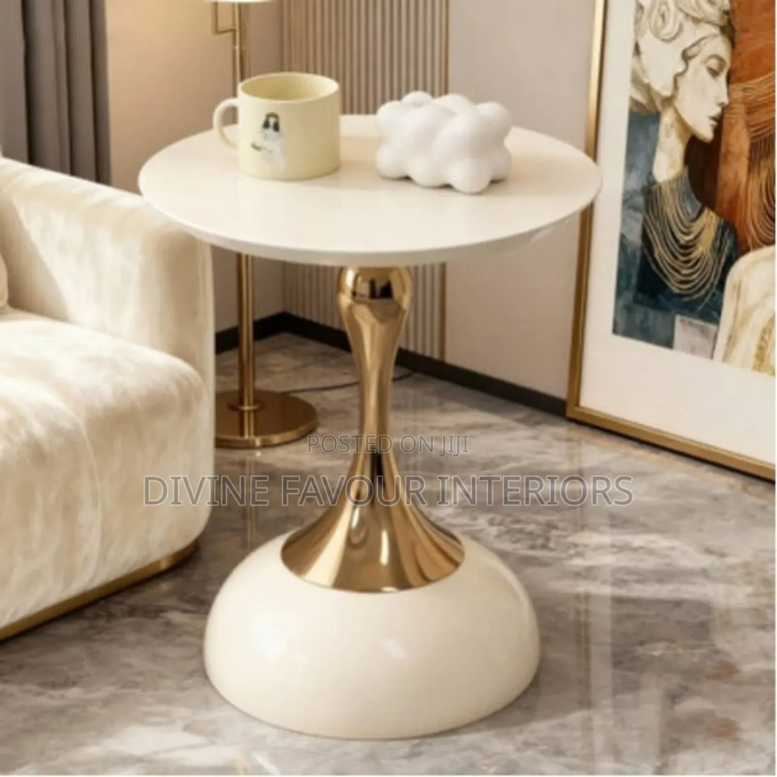 Pan Side Stool - White