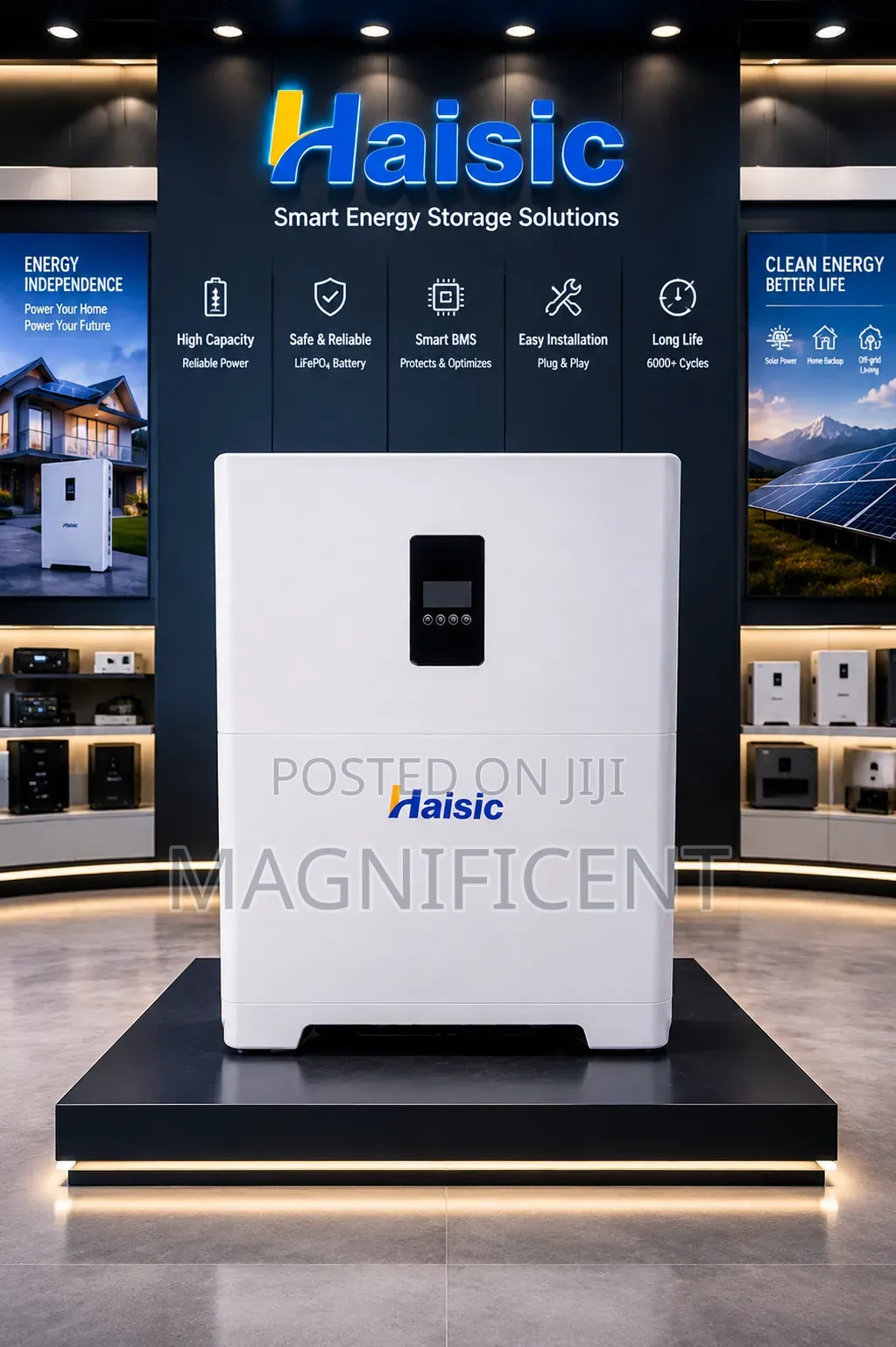Haisic 10kw High-Capacity Lithium Battery With 5-Year Warra