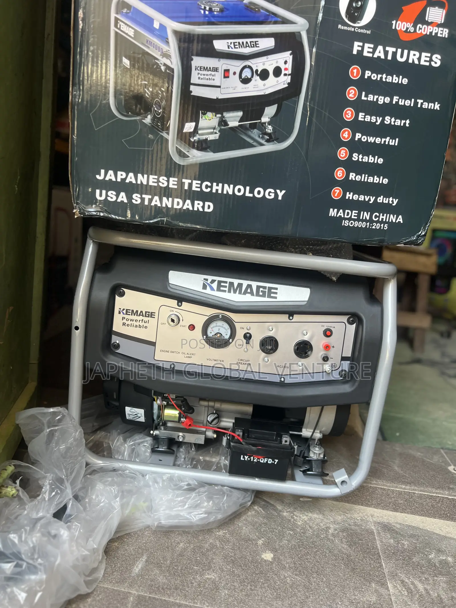 Kemage 58000 5.5kva Generator 100% Copper Coil