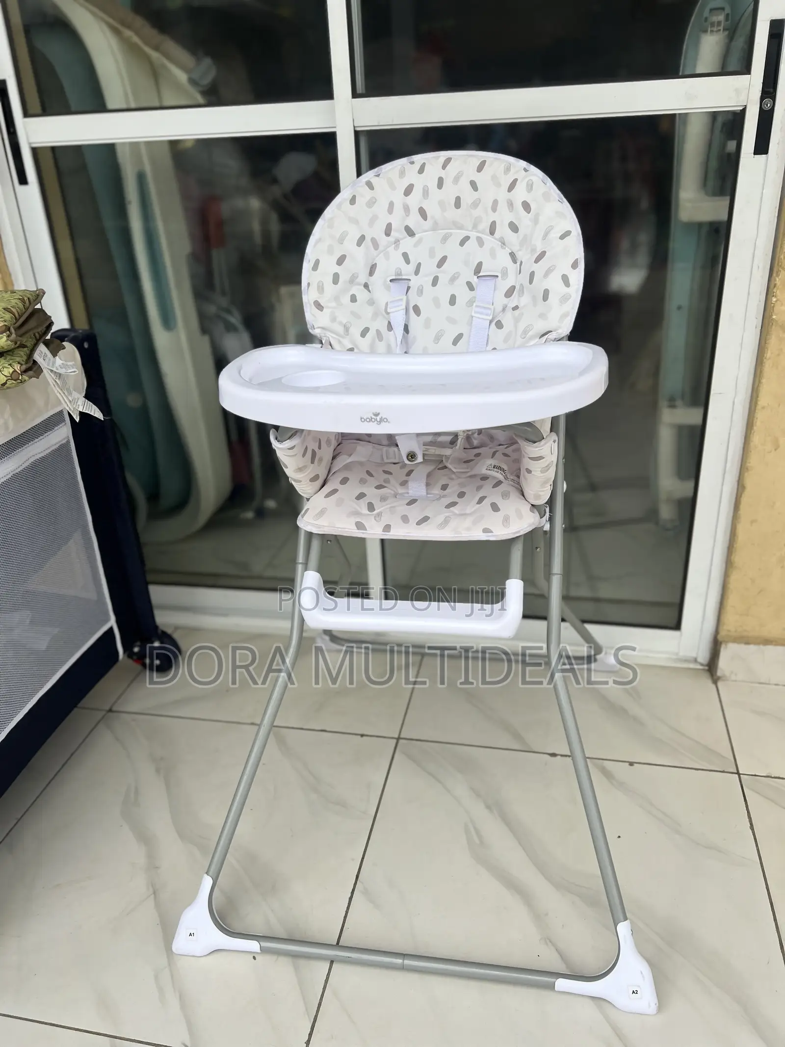 Babylo Feeding High Chair With Footrest Seat Belt and Cup Holder