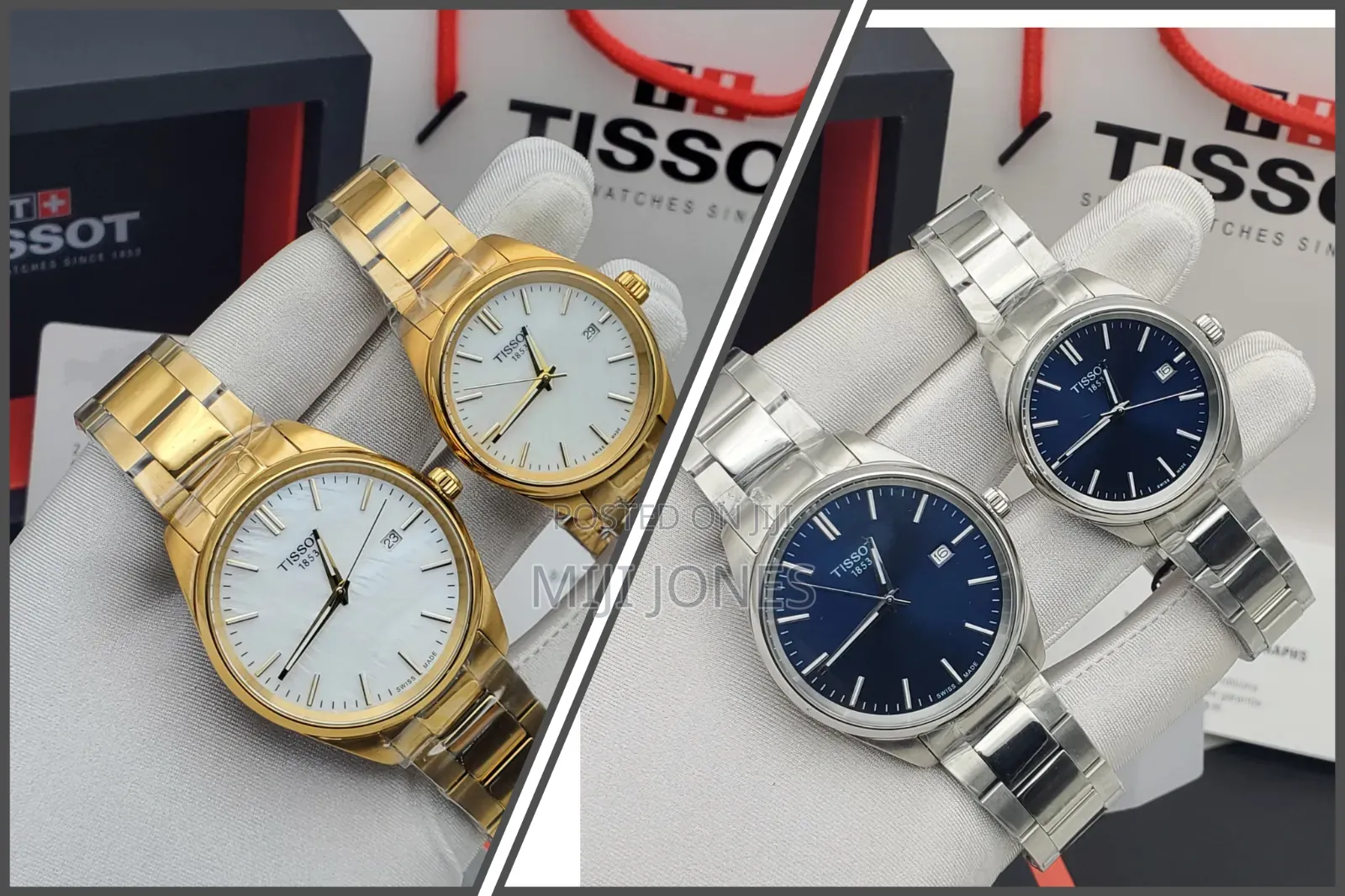 Tissot Replica Couple Wristwatch Set - His Hers Stainless Steel |