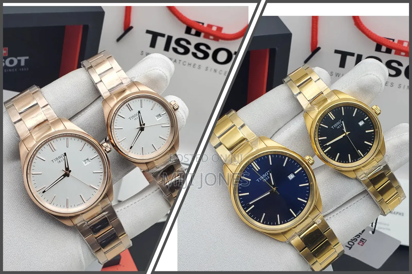 Tissot Replica Couple Wristwatch Set - His Hers Stainless Steel |