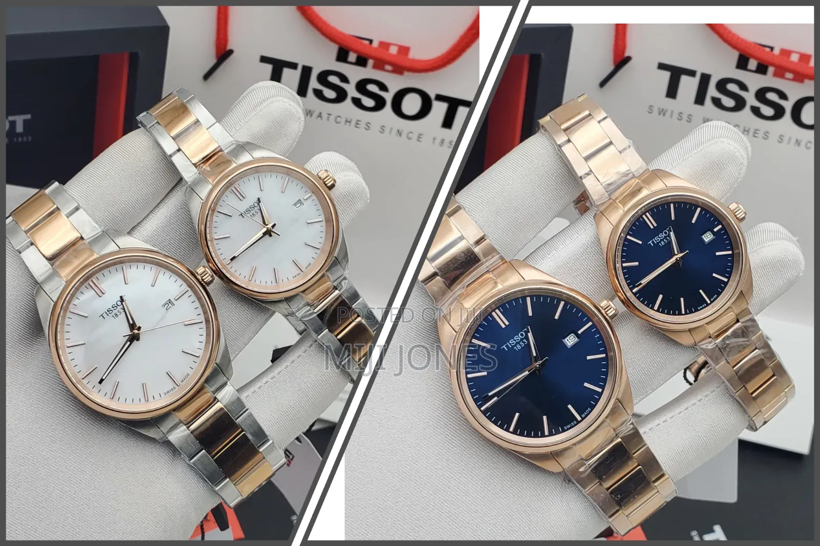 Tissot Replica Couple Wristwatch Set - His Hers Stainless Steel |