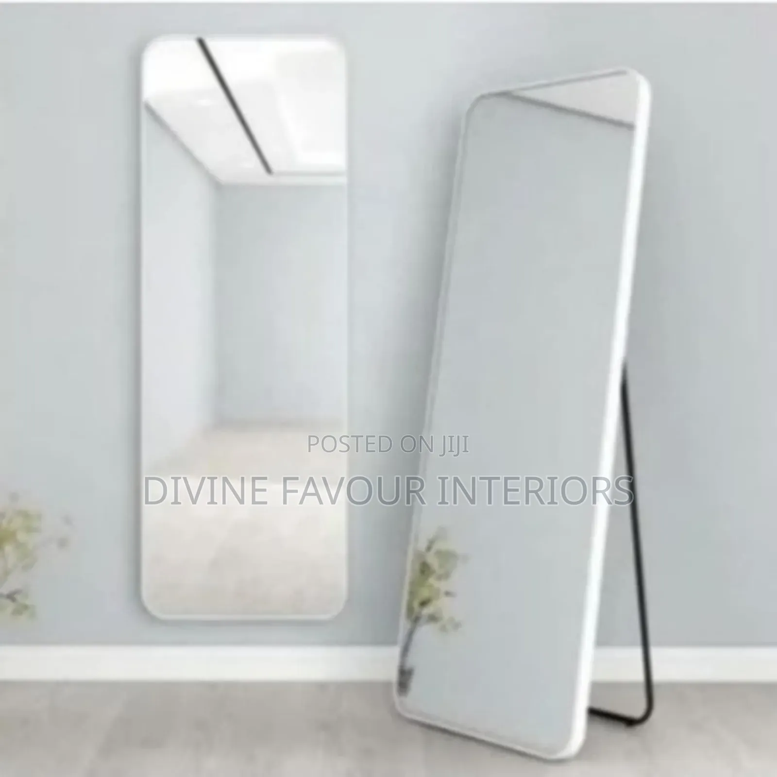 Luxury Aesthetic Wall/Standing Mirror - White Frame