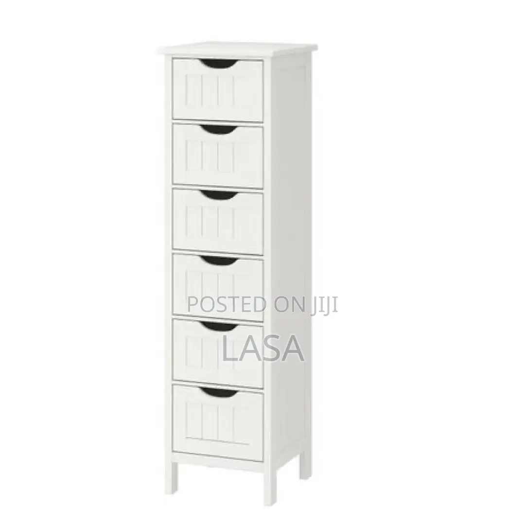 White Storage Cabinet 4 Drawers Home Organiser