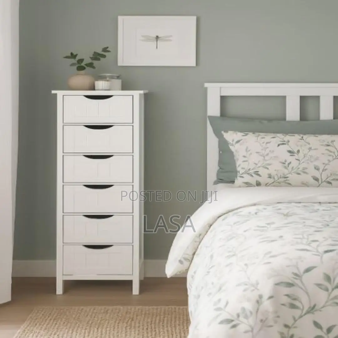 White Storage Cabinet 4 Drawers Home Organiser