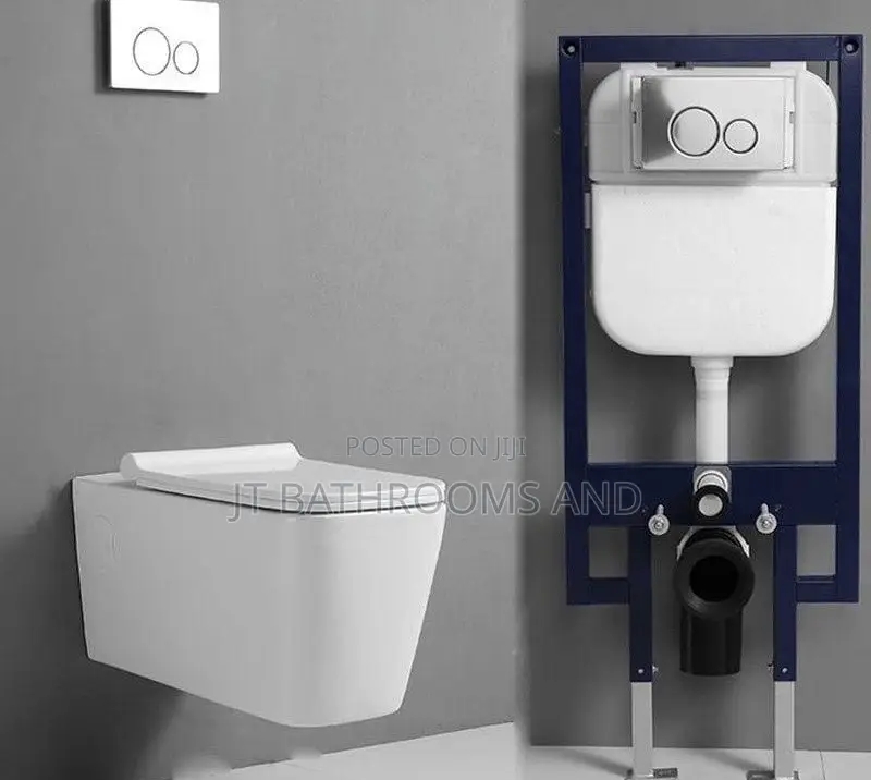 Conceal Wall-Hung Toilet System With Square Pan Concealed Cistern