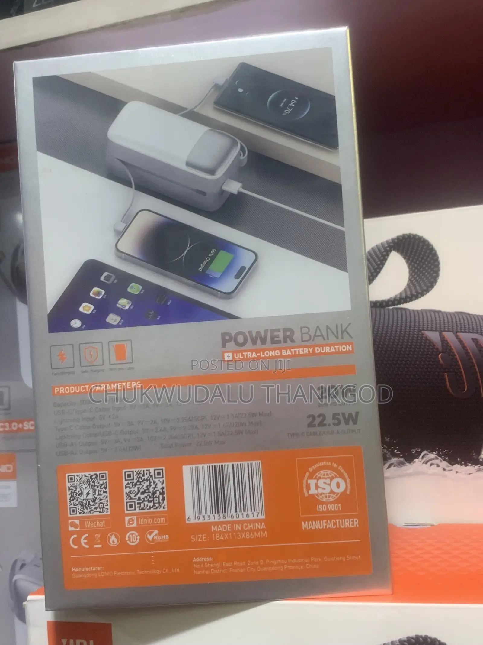 Ldnio 50000ma Fast Type-C iPhone Inbuilt Cable Power Bank