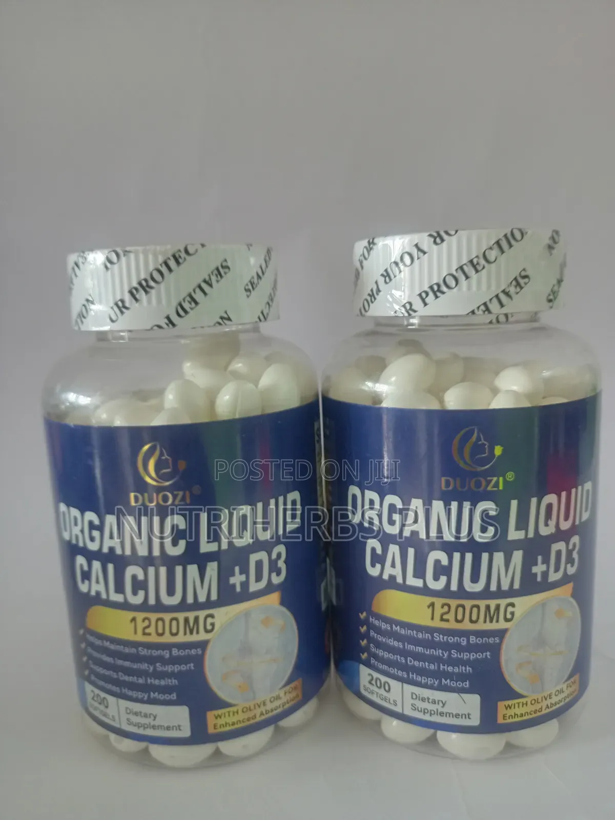 Duozi Organic Calcium +D3 Softgel: Maintain Strong Bones - 2 Bottle