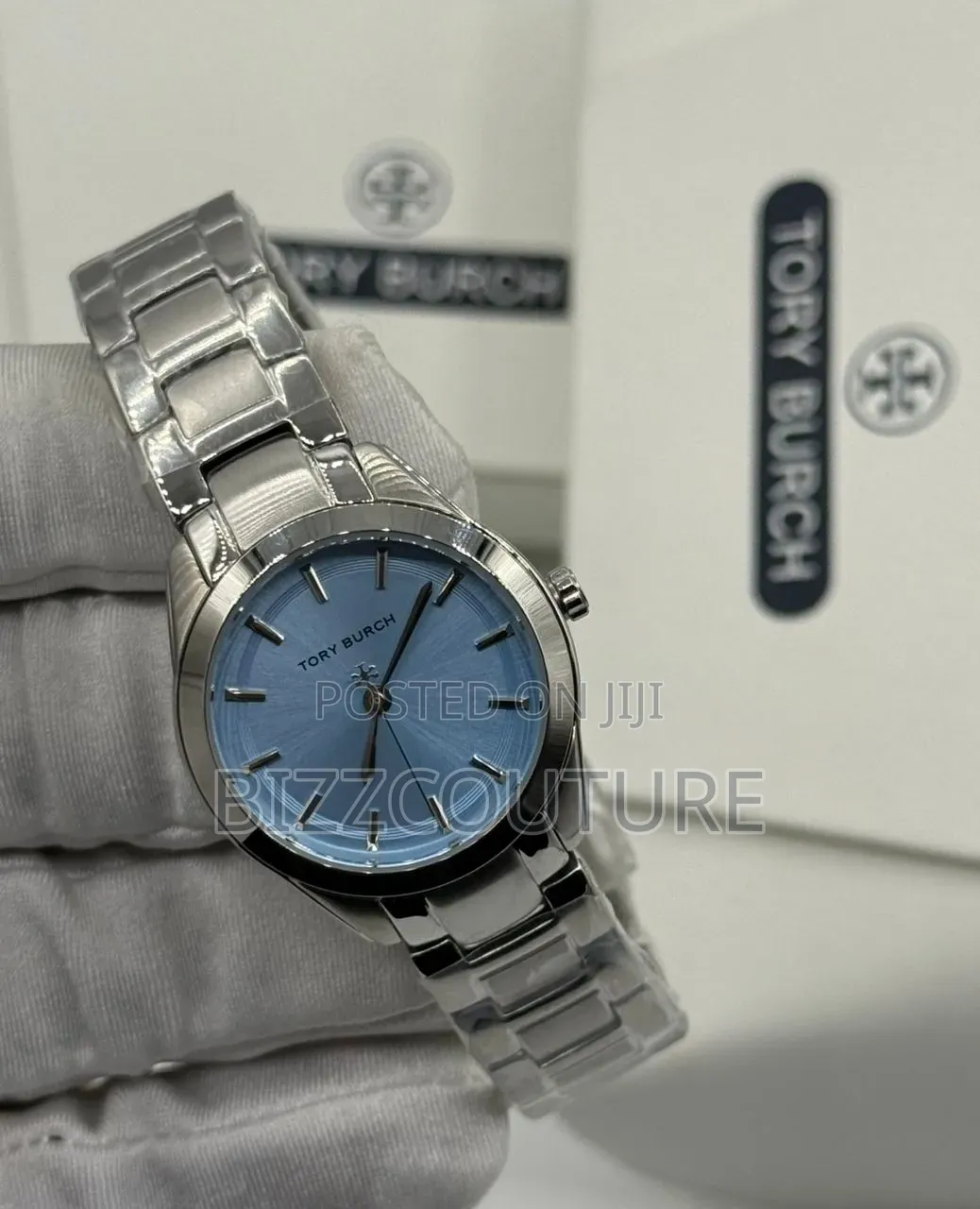 Original Tory Burch Mini Eleanor Watch Silver Chain Available in Store