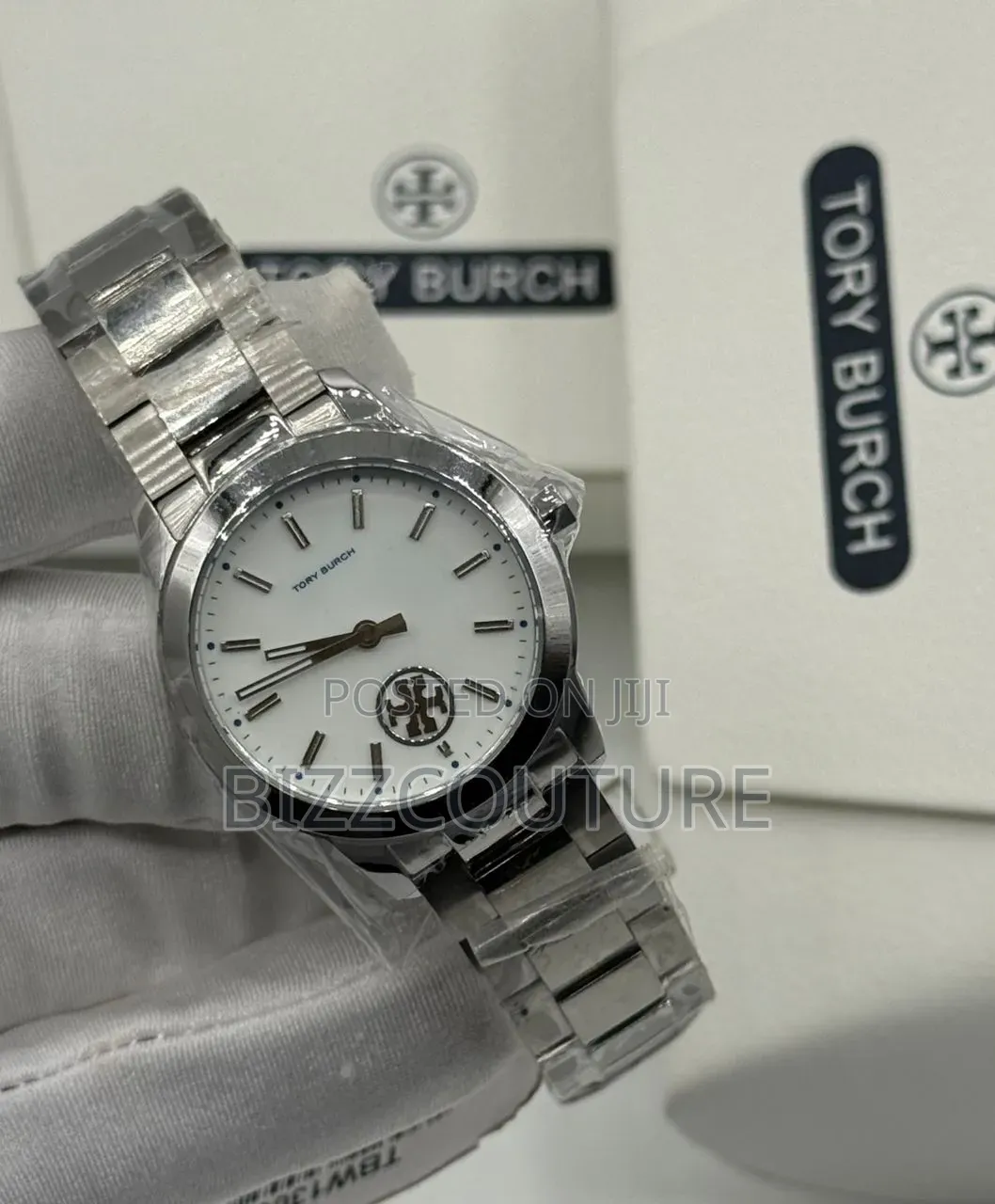 Original Tory Burch Mini Eleanor Watch Silver Chain Available in Store