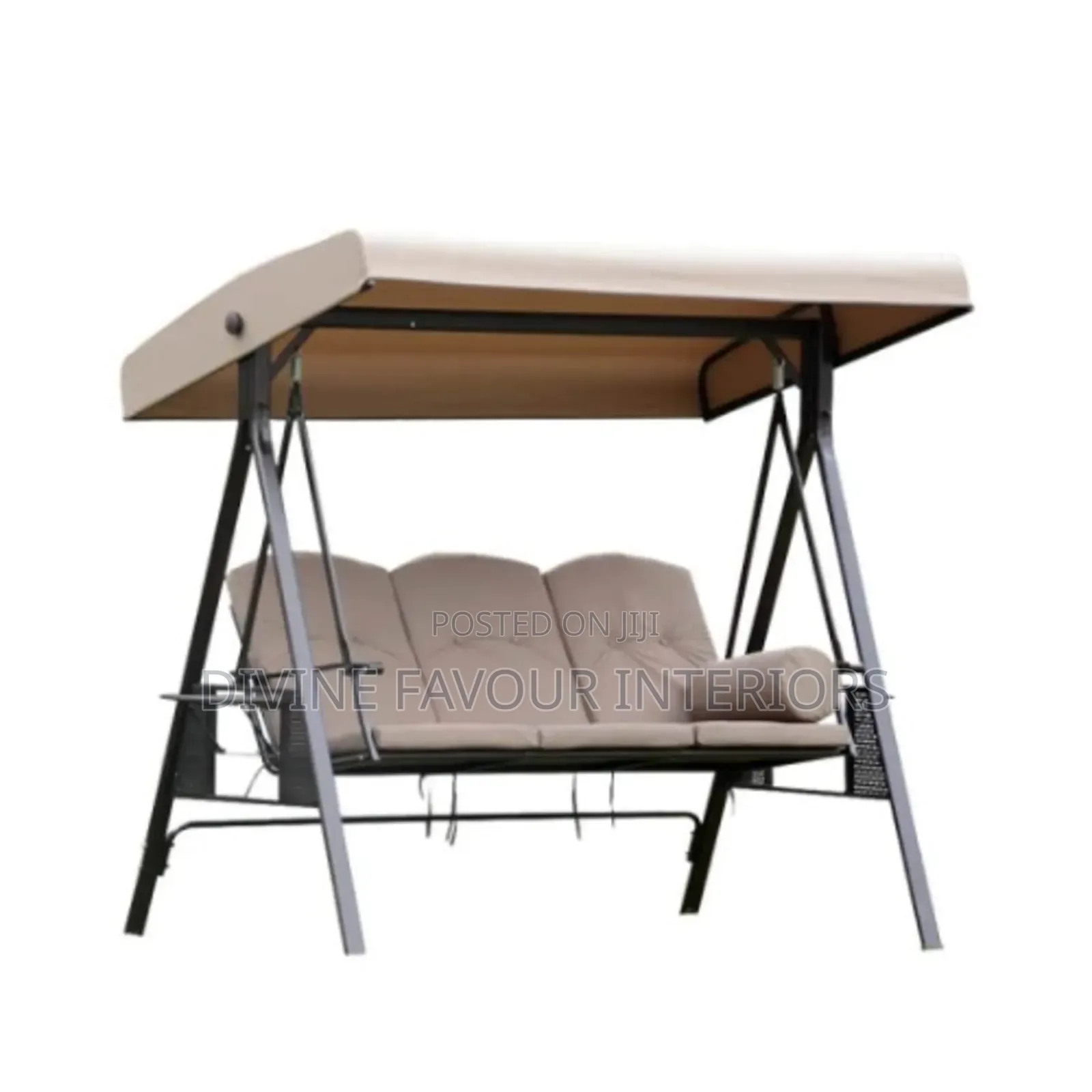 Luxury 3-Seater Outdoor Garden Swing Chair With Canopy
