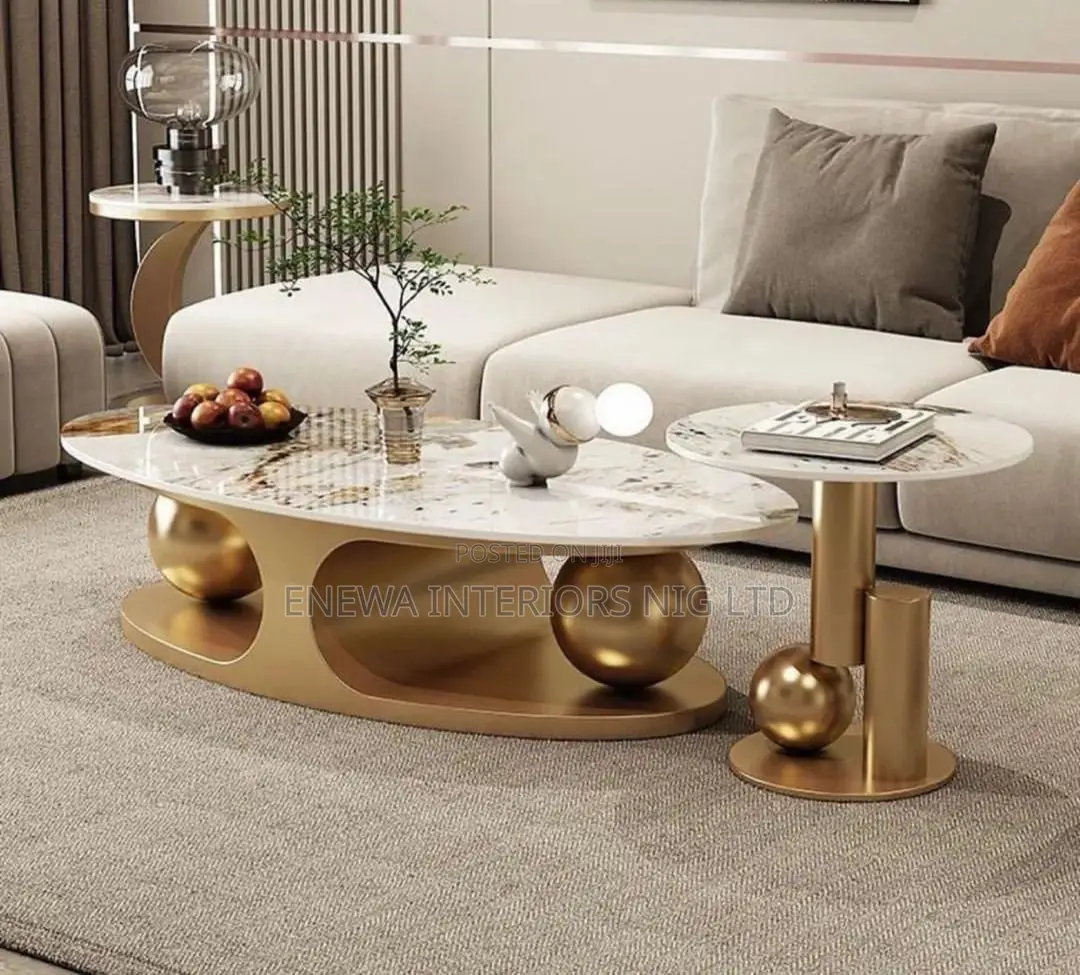 Ceramic Center Table With Side Stool
