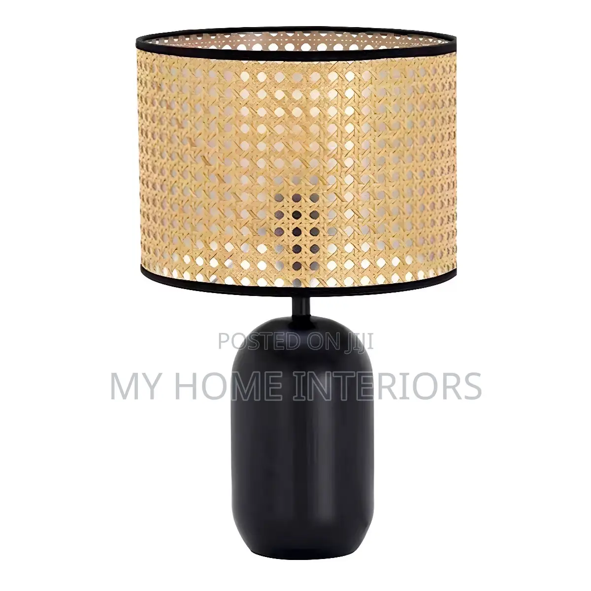 Japanese Rattan Table Lamp