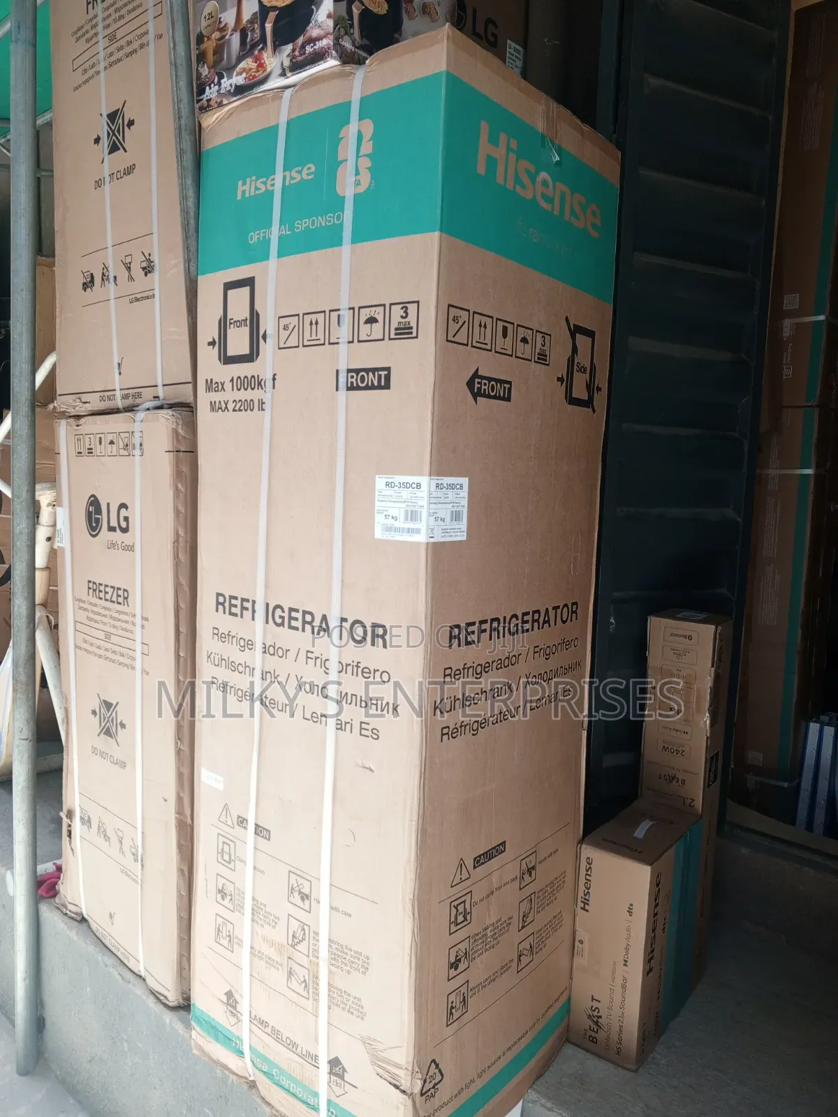 Hisense Double Door Refrigerator WTH Water Dispenser Ref 35dcb-Rb 264l