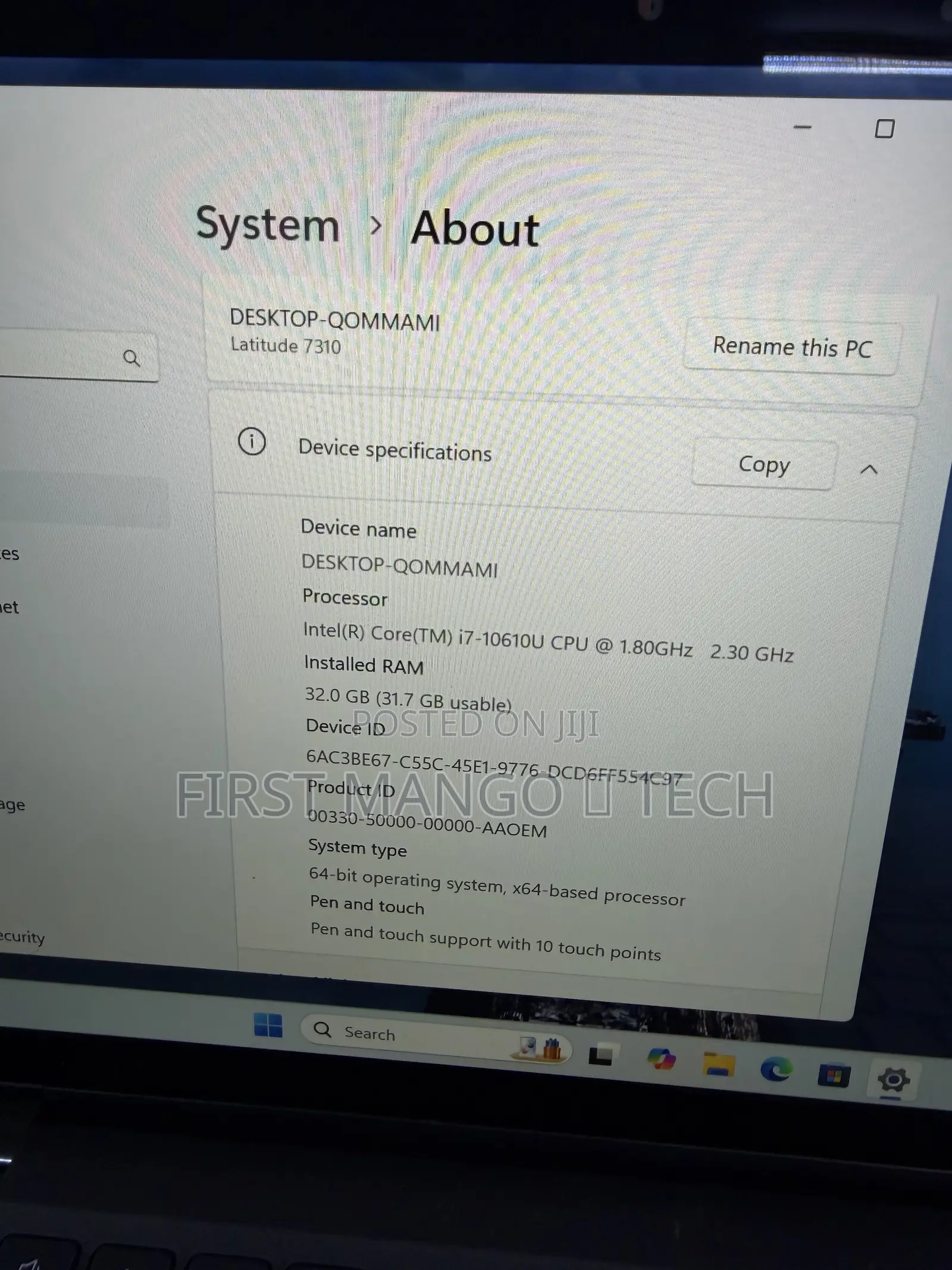 Laptop Dell Latitude 7310 32GB Intel Core i7 SSD 512GB