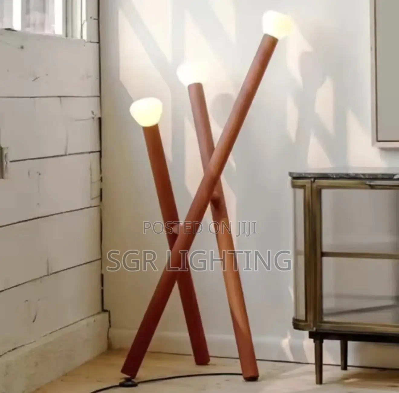 Nordic Floor Lamp Creative Orange Tripod Standing Lamp