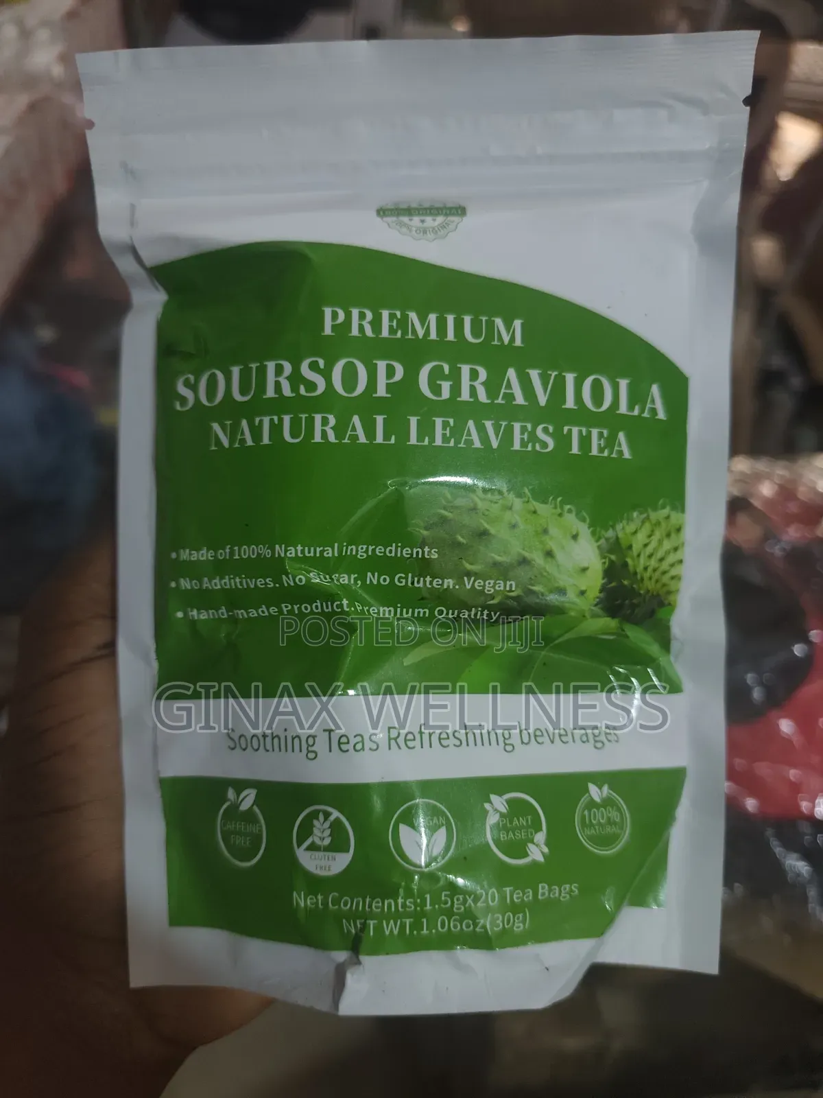 Premium Soursop (Graviola) Leaf Tea for Immunity, Digestion, and Detox