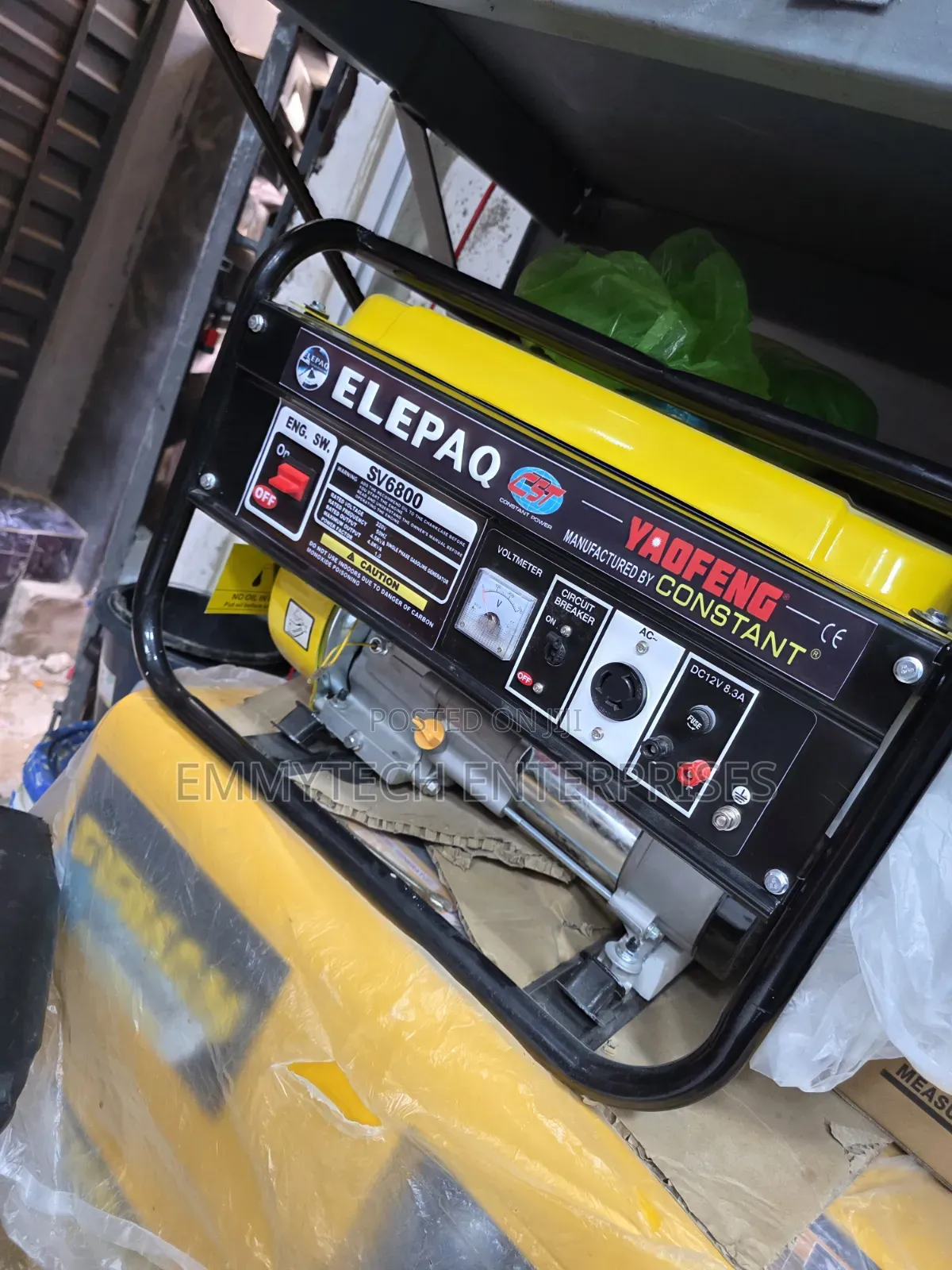 Complete 4.5kva Elepaq Constant Petrol Gen 100%Copper Coil