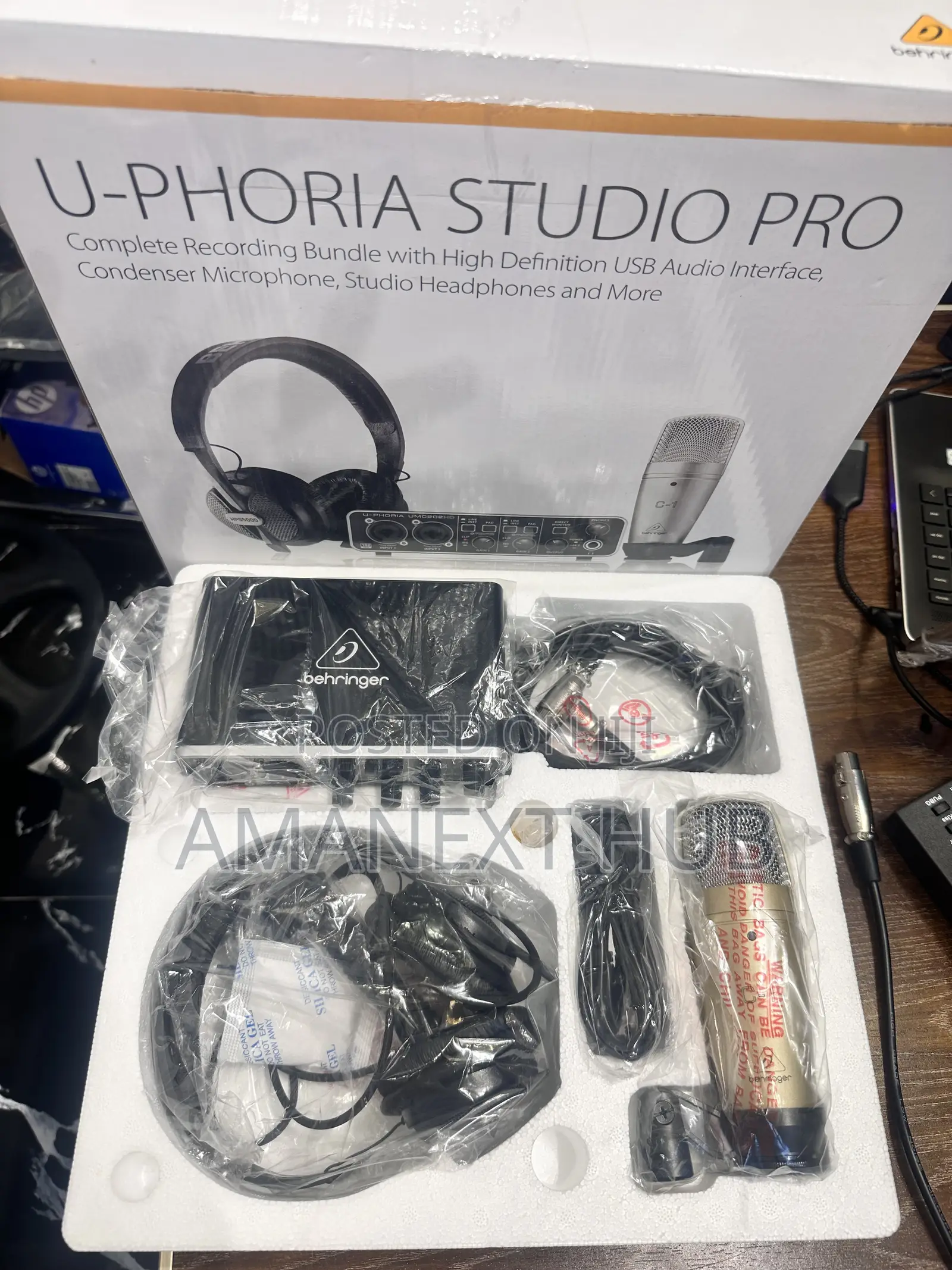 Quality Behringer Studio Microphone With Sound Card and Headphone