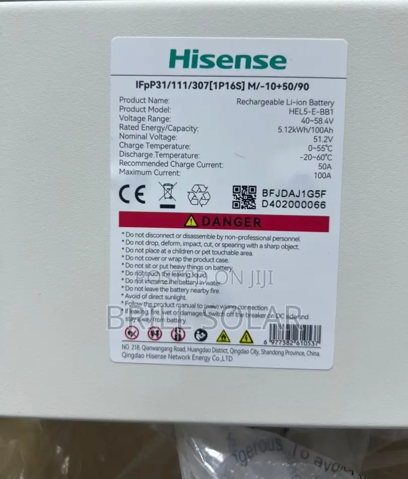5kwh-51.2v Hisense Solar Lithium Battery