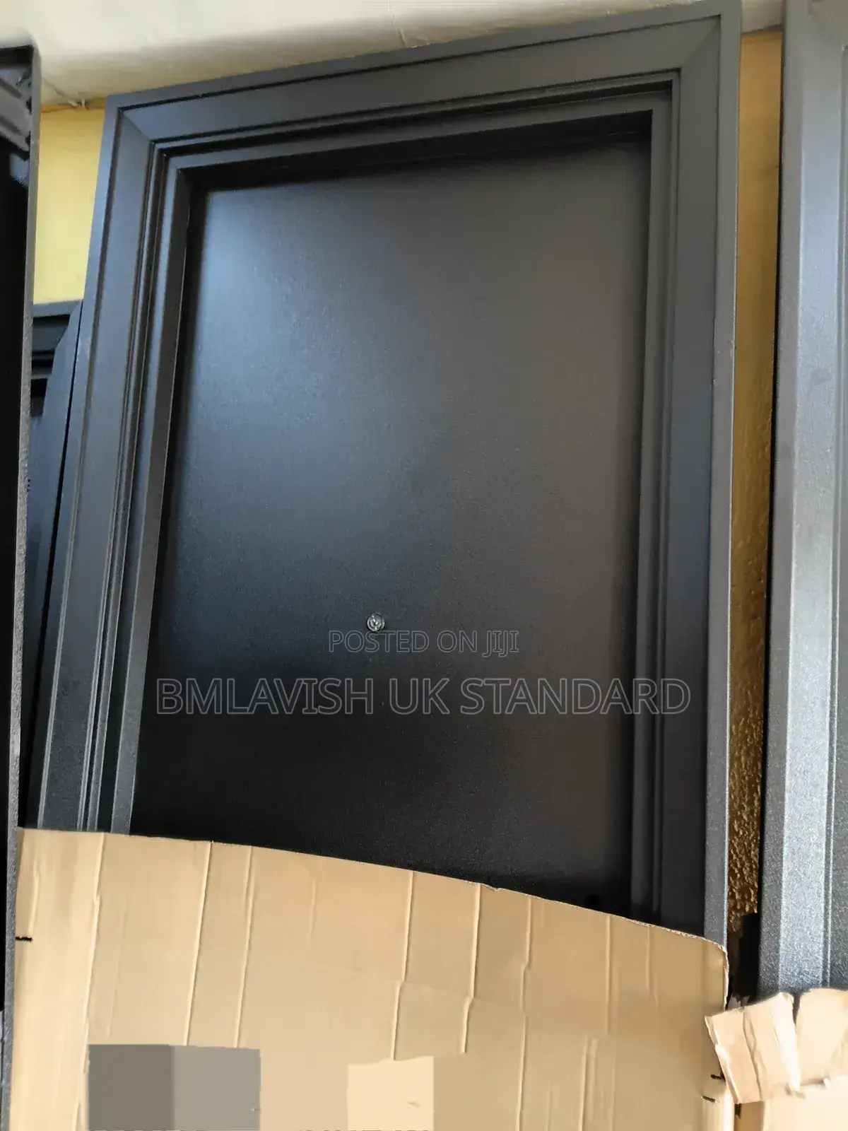 3ftx8ft Plain Black Steel Security Door (Room)